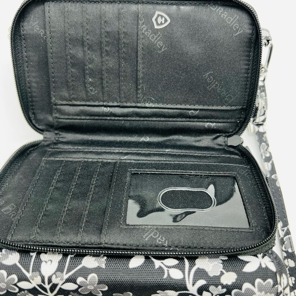 Vera Bradley Floral Black and White Women's Crossbody or wristlet Bag NWOT - Picture 11 of 16